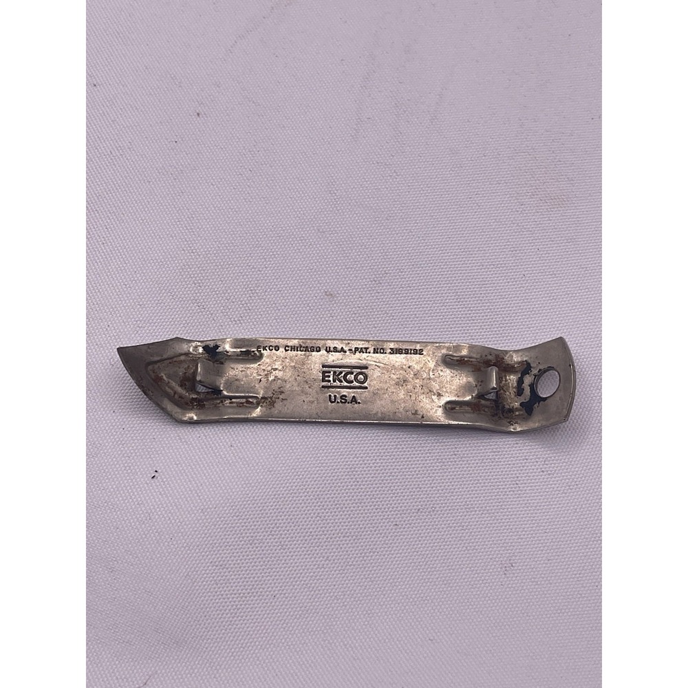 Vintage 4" Ekco Safe Edge Stainless Steel Can Piercer & Bottle Opener USA Made A